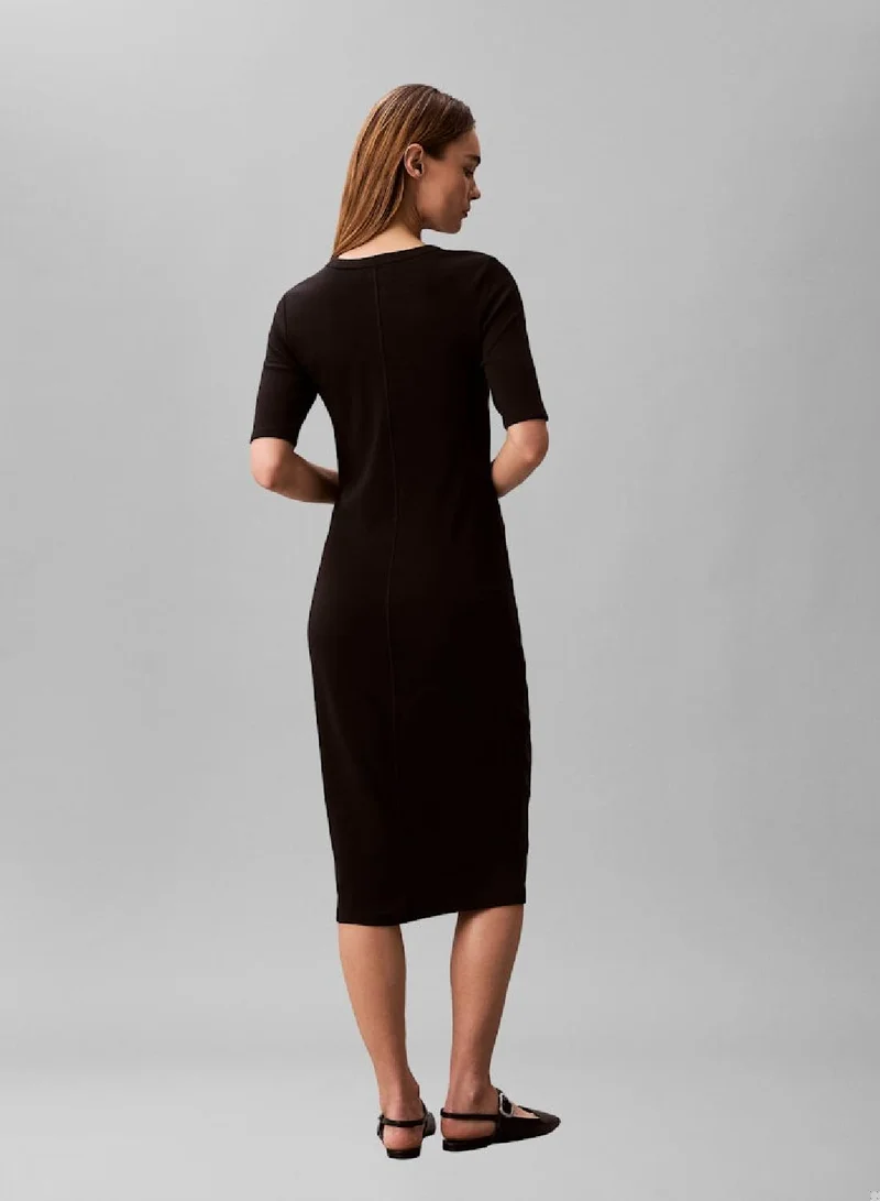 Calvin Klein Jeans Cotton Contour Midi Dress